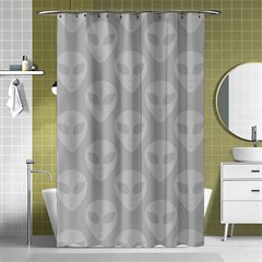 Grey Aliens Ufo Shower Curtain 48  X 72  (small)  by SpinnyChairDesigns
