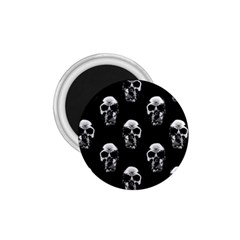 Black And White Skulls 1 75  Magnets by SpinnyChairDesigns