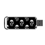 Black and White Skulls Portable USB Flash (Two Sides) Front