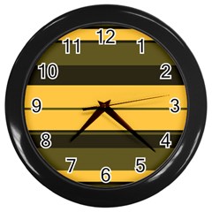 Vintage Yellow Wall Clock (black) by tmsartbazaar
