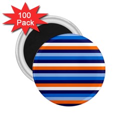 Ocean Blue Stripes 2 25  Magnets (100 Pack)  by tmsartbazaar
