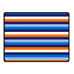 Ocean Blue Stripes Double Sided Fleece Blanket (small)  by tmsartbazaar