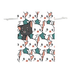 Seamless-cute-cat-pattern-vector Lightweight Drawstring Pouch (s) by Sobalvarro