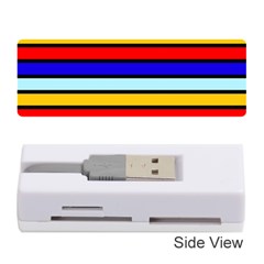 Red And Blue Contrast Yellow Stripes Memory Card Reader (stick) by tmsartbazaar