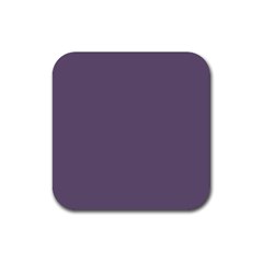 Grape Compote Purple Color Rubber Coaster (square)  by SpinnyChairDesigns