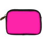 Neon Pink Color Digital Camera Leather Case Front