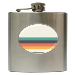 Classic Retro Stripes Hip Flask (6 Oz) by tmsartbazaar