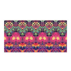 Boho Colorful Pattern Satin Wrap by SpinnyChairDesigns