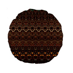 Boho Brown Gold Standard 15  Premium Round Cushions by SpinnyChairDesigns