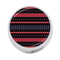 Boho Orange Black 4-port Usb Hub (one Side) by SpinnyChairDesigns