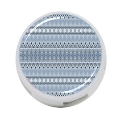 Boho Faded Blue Grey 4-port Usb Hub (two Sides) by SpinnyChairDesigns