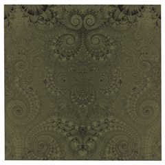 Rustic Green Brown Swirls Wooden Puzzle Square by SpinnyChairDesigns