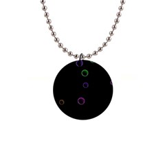 Bubble In Dark 2 1  Button Necklace by Sabelacarlos