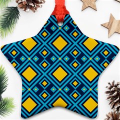 Geometric Abstract Diamond Star Ornament (two Sides) by tmsartbazaar