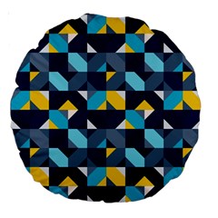 Geometric Hypnotic Shapes Large 18  Premium Round Cushions by tmsartbazaar