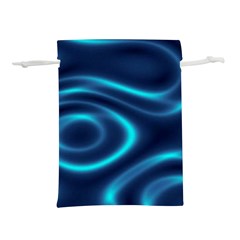 Blue Wavy Lightweight Drawstring Pouch (s) by Sabelacarlos