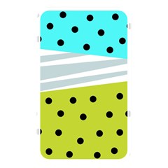 Mixed Polka Dots And Lines Pattern, Blue, Yellow, Silver, White Colors Memory Card Reader (rectangular) by Casemiro