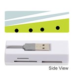 Mixed polka dots and lines pattern, blue, yellow, silver, white colors Memory Card Reader (Stick) Front