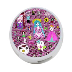 Blue Denim And Drawings Daisies Pink 4-port Usb Hub (two Sides) by snowwhitegirl