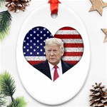 Trump President Sticker Design Oval Ornament (Two Sides) Back