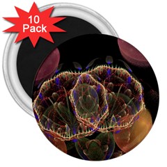 Fractal Geometry 3  Magnets (10 Pack)  by Sparkle