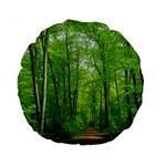 In the forest the fullness of spring, green, Standard 15  Premium Round Cushions Back