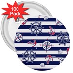 Seamless-marine-pattern 3  Buttons (100 pack)  Front