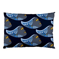 Queen Fish Doodle Art Pillow Case by tmsartbazaar