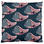 Doodle Queen Fish Pattern Standard Flano Cushion Case (Two Sides) Back