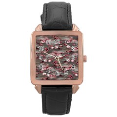 Realflowers Rose Gold Leather Watch  by Sparkle