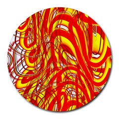 Fire On The Sun Round Mousepads by ScottFreeArt