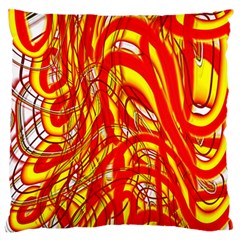 Fire On The Sun Large Cushion Case (one Side) by ScottFreeArt