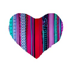 Fashion Belts Standard 16  Premium Flano Heart Shape Cushions by essentialimage