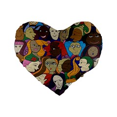 Wowriveter2020 Standard 16  Premium Flano Heart Shape Cushions by Kritter