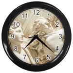 Apollo And Daphne Bernini Masterpiece, Italy Wall Clock (Black) Front