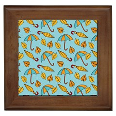 New Season Umbrella Framed Tile by designsbymallika