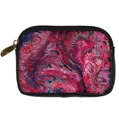 Dragons Flames Digital Camera Leather Case by kaleidomarblingart