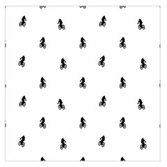 Riding Bike Motif Print Pattern Large Satin Scarf (square) by dflcprintsclothing