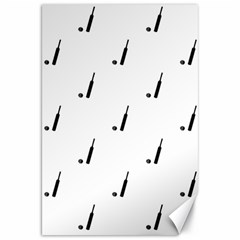 Black And White Cricket Sport Motif Print Pattern Canvas 20  X 30  by dflcprintsclothing
