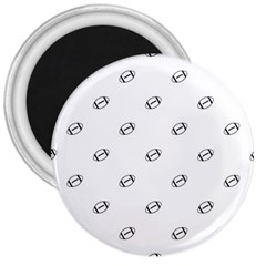 American Football Ball Motif Print Pattern 3  Magnets by dflcprintsclothing
