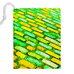 Diagonal street cobbles Drawstring Pouch (4XL) Back
