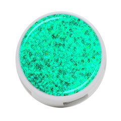 Aqua Marine Glittery Sequins 4-port Usb Hub (one Side) by essentialimage