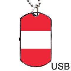 Flag Of Austria Dog Tag Usb Flash (two Sides) by FlagGallery