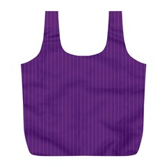 Eminence Purple & White - Full Print Recycle Bag (l) by FashionLane
