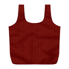 Berry Red & White - Full Print Recycle Bag (l) by FashionLane