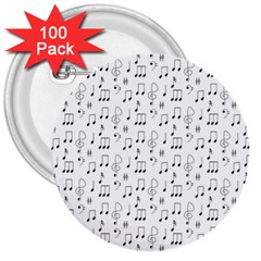 Music Notes Wallpaper 3  Buttons (100 Pack)  by Mariart