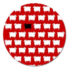 Black Sheep Magnet 5  (round) by NoHang