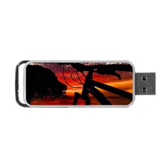 Mountain Bike Parked At Waterfront Park003 Portable Usb Flash (one Side) by dflcprintsclothing