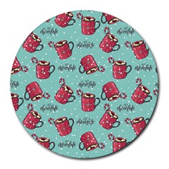 Hot Chocolate Hot Chocolate Round Mousepads by designsbymallika