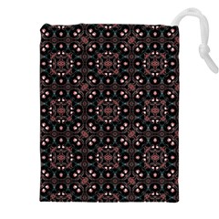 Dark Seamless Gemoetric Print Mosaic Drawstring Pouch (4xl) by dflcprintsclothing